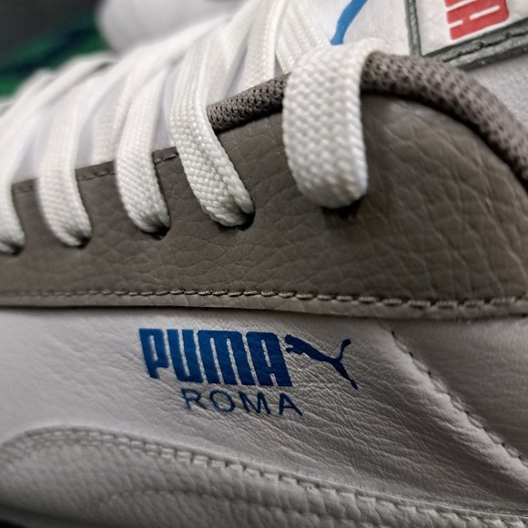 %Men\'s Puma Roma Retro White/Red-Indigo Size 12 (371514 01) A 47 main image 4